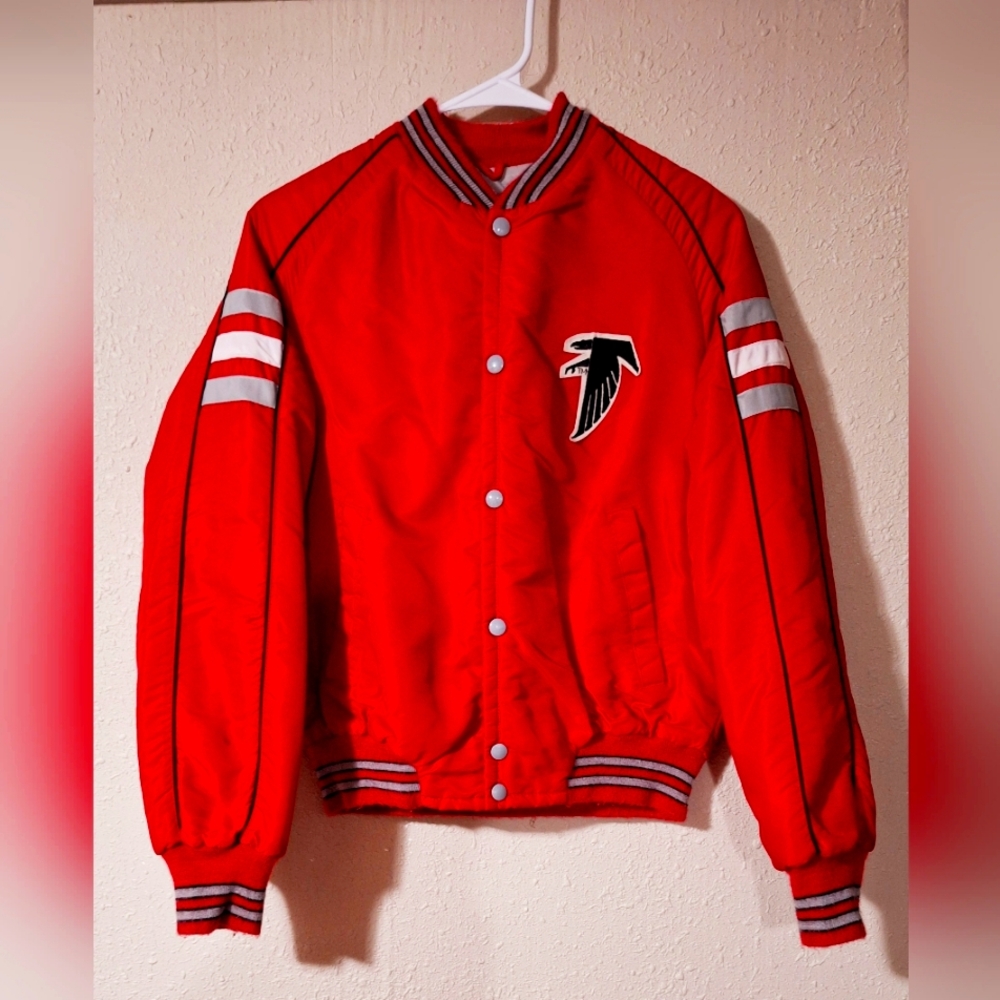 NFL Atlanta Falcons Stitched Throwback Jacket Size Youth Large